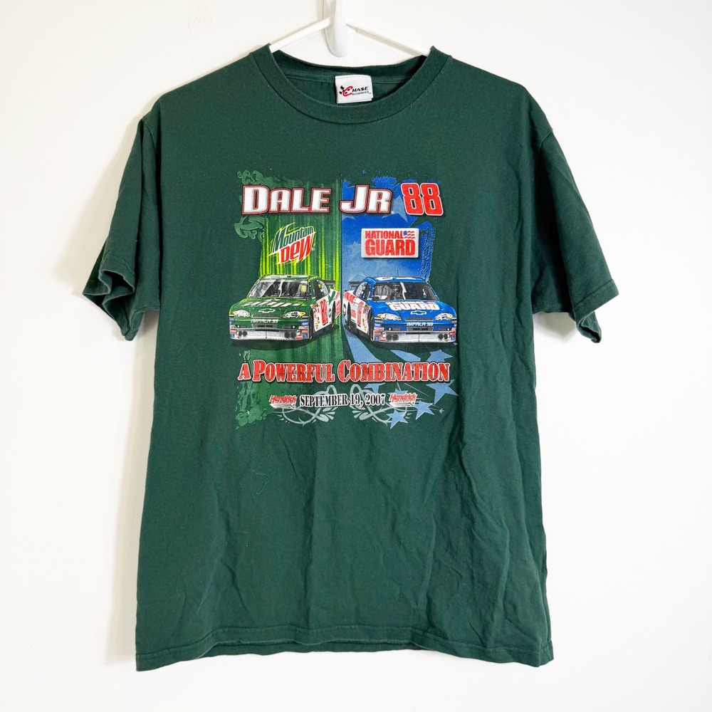 Chase Authentics Dale Jr 88 Shirt Mens Medium Green NASCAR Hendrick Motorsports